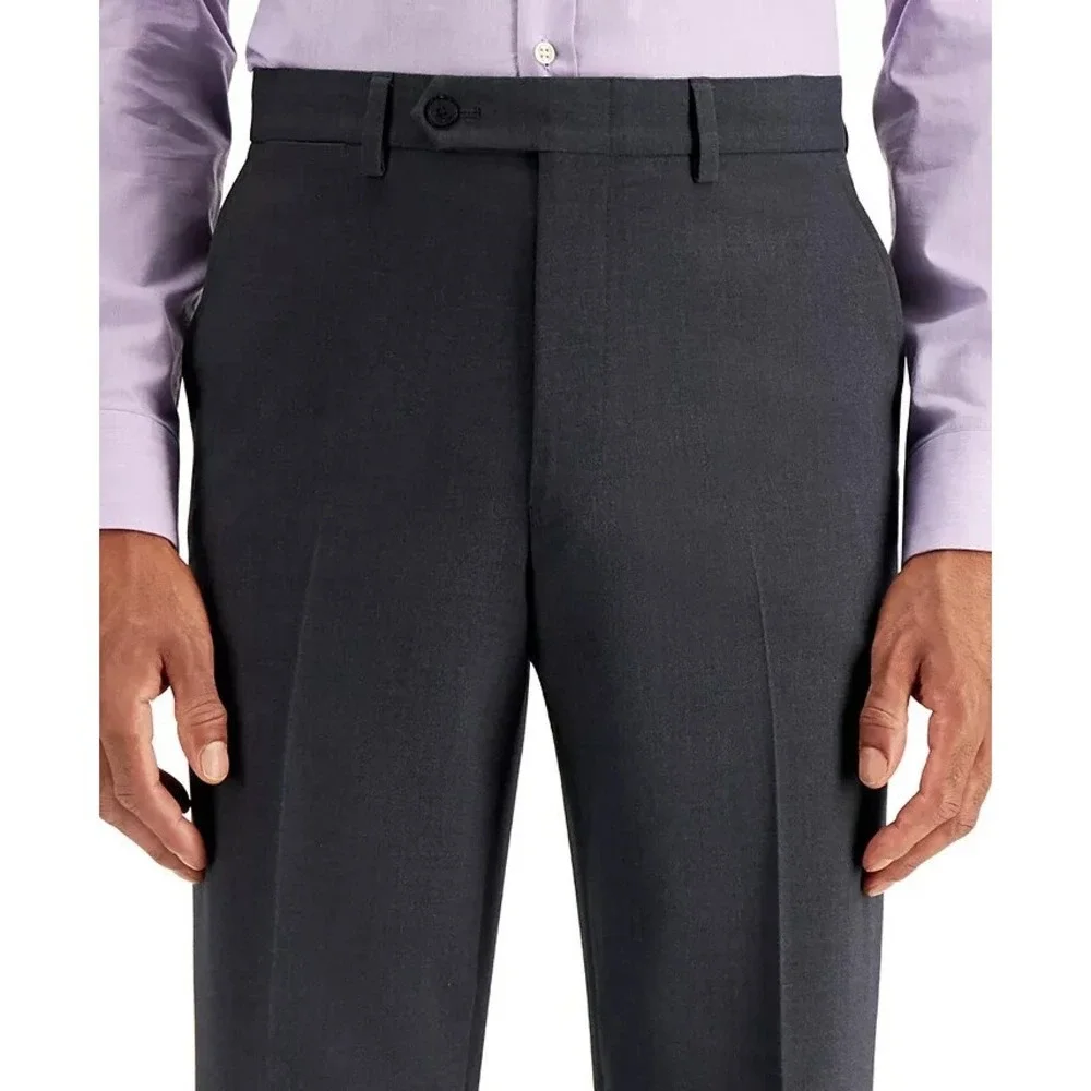 Nautica‎ Mens 2-pc Suit Blazer Jacket 46R Pants 41Wx29L Charcoal